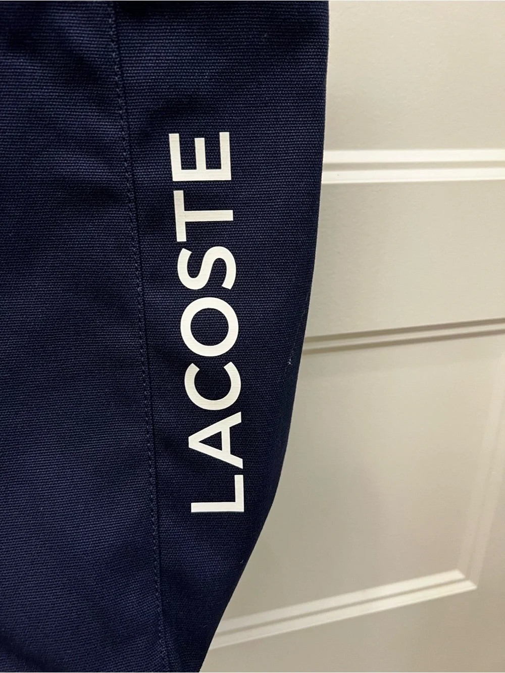 Lacoste cotton Large Tote Bag- Navy Blue